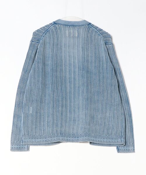 「The DUFFER of ST.GEORGE」 ニットカーディガン MEDIUM ライトインディゴブルー メンズの画像2