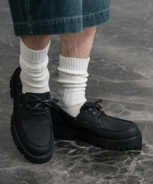 Rocky Monroe（ロッキーモンロー） デッキシューズ フェイクレザー厚底