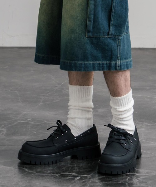 Rocky Monroe（ロッキーモンロー） デッキシューズ フェイクレザー厚底