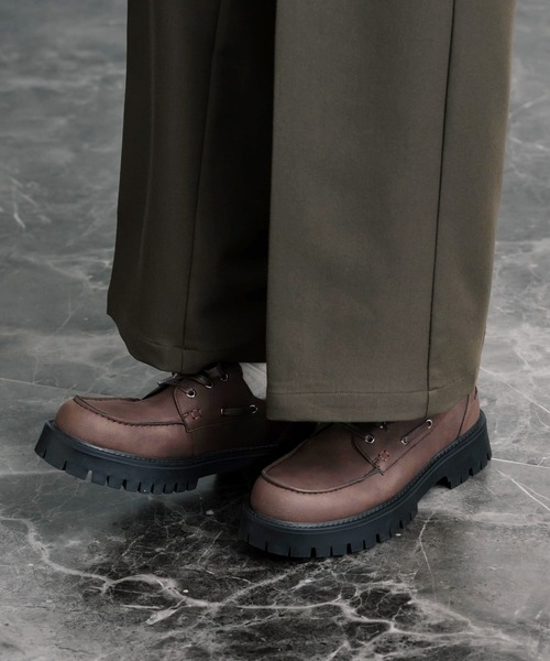 Rocky Monroe（ロッキーモンロー） デッキシューズ フェイクレザー厚底