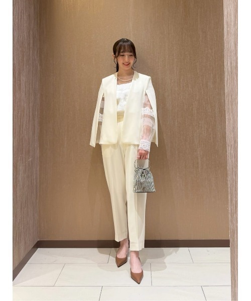 ブラウス シャツ 「LOULOU WILLOUGHBY」チュールレースブラウス レディースの画像