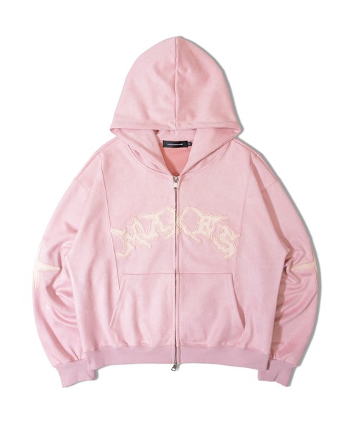 JACKROSE（ジャックローズ） パーカー JE-ロゴフェイクスウェード・ZIP