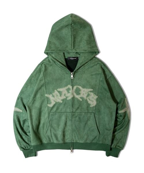 JACKROSE（ジャックローズ） パーカー JE-ロゴフェイクスウェード・ZIP