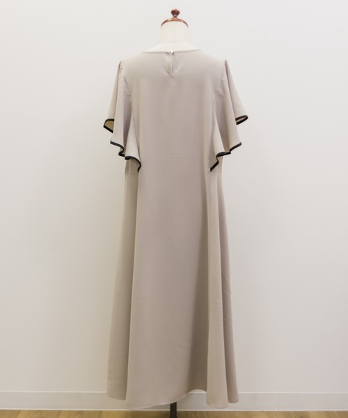 「CLETTE」 ノースリーブワンピース 3L サンドグレー レディース_画像2