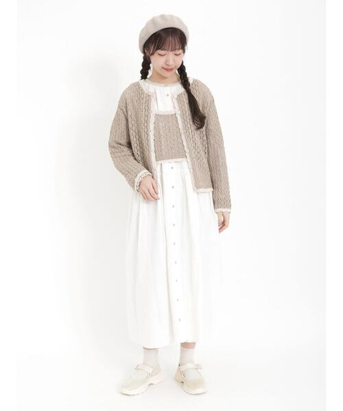 Samansa Mos2（サマンサモスモス） ニットカーディガン F モカ