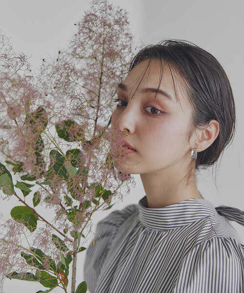 「NATURAL BEAUTY BASIC」 半袖ブラウス SMALL ブルー系その他 レディース_画像4