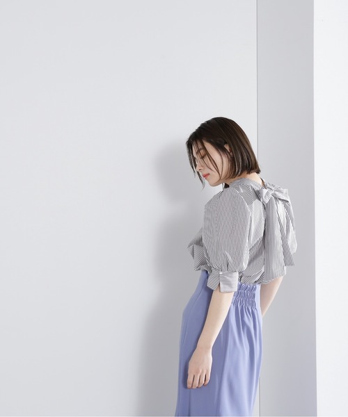 「NATURAL BEAUTY BASIC」 半袖ブラウス SMALL ブルー系その他 レディース_画像7