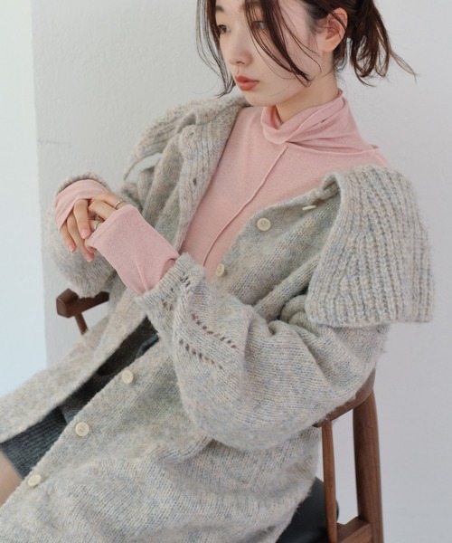 「Kastane」 ニットカーディガン FREE グレー レディース_画像2