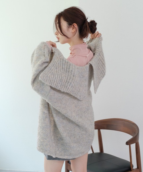 「Kastane」 ニットカーディガン FREE グレー レディース_画像5
