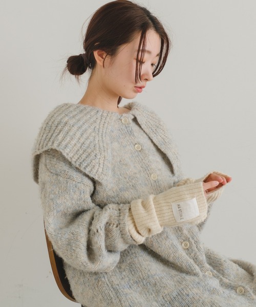 「Kastane」 ニットカーディガン FREE グレー レディース_画像8