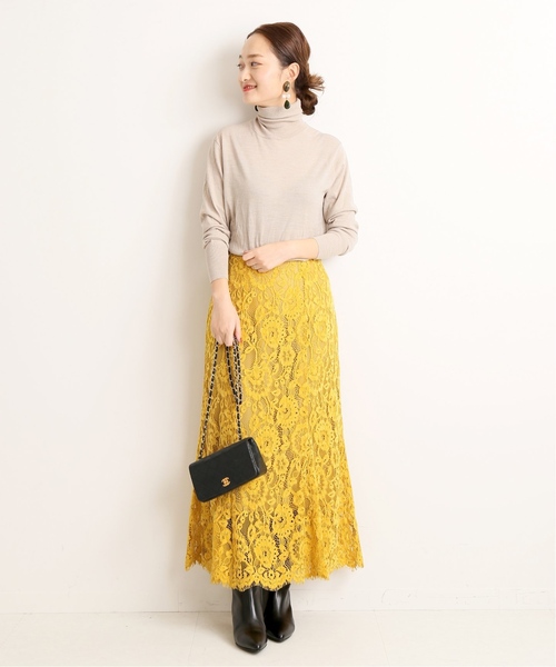 「VERMEIL par iena」 フレアスカート 38 グレー レディース