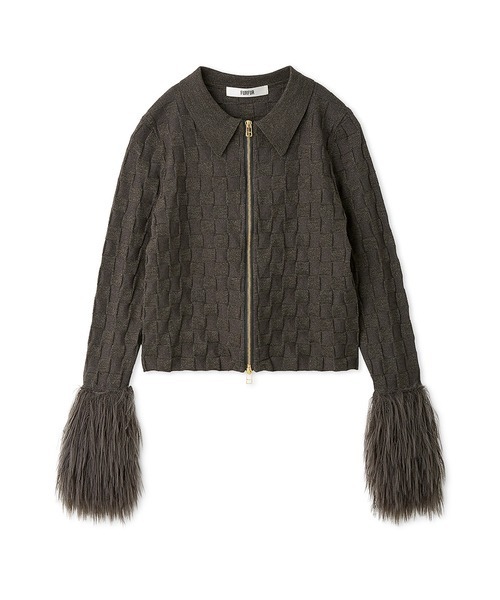 「FURFUR」 ニットカーディガン ONE SIZE ピンク レディース_画像2