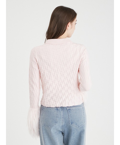 「FURFUR」 ニットカーディガン ONE SIZE ピンク レディース_画像7