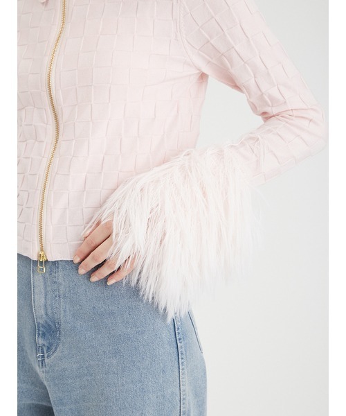 「FURFUR」 ニットカーディガン ONE SIZE ピンク レディース_画像10