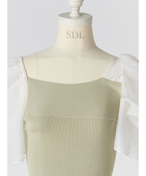 SNIDEL（スナイデル） ワンピース 半袖 Sustainableリボンライク