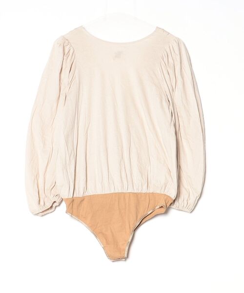「U by SPICK&SPAN」 長袖カットソー「mirai matsudaコラボ」 36 ベージュ レディース_画像2