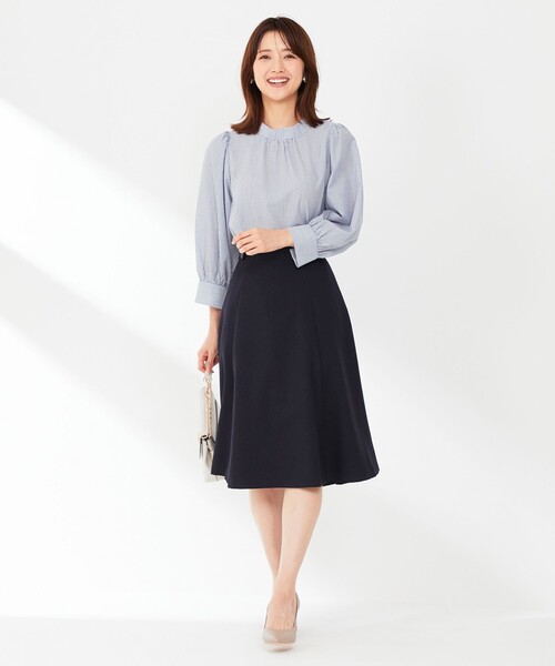 「ANY SIS」 長袖ブラウス 2 ブルー レディース_画像9