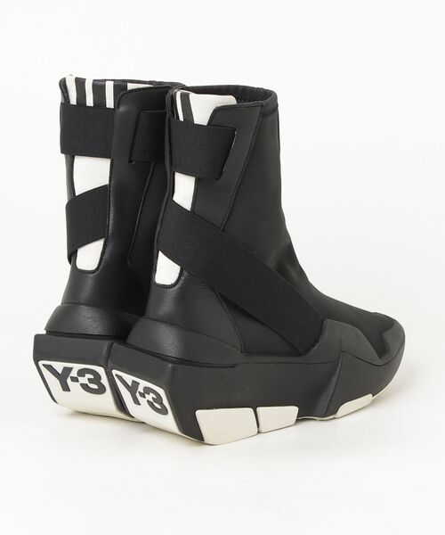 Y-3 「Y-3」 ハイカットスニーカー 24.5cm ブラック レディース 