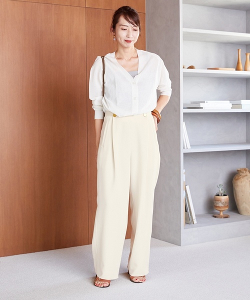 「VERMEIL par iena」 パンツ 38 ホワイト レディースの画像