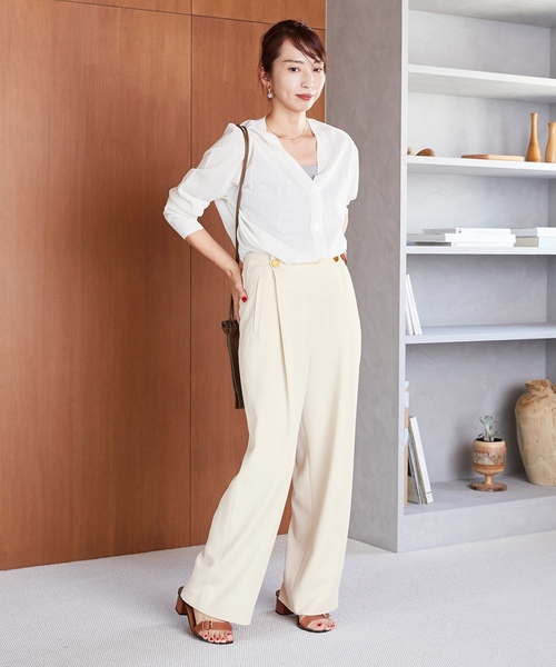 「VERMEIL par iena」 パンツ 38 ホワイト レディースの画像