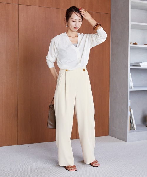 「VERMEIL par iena」 パンツ 38 ホワイト レディースの画像