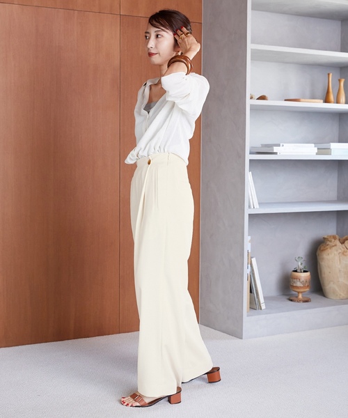 「VERMEIL par iena」 パンツ 38 ホワイト レディースの画像