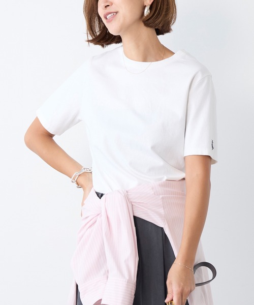 MICA&DEAL（マイカアンドディール） tシャツ ワンポイント刺繍Tシャツ