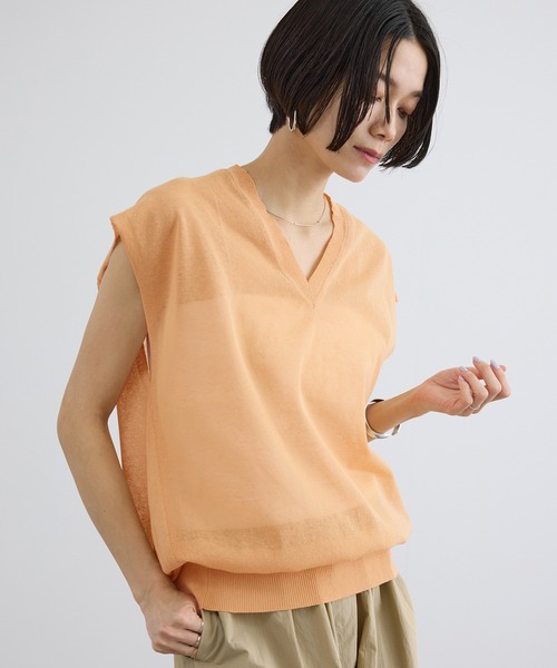 SALON adam et rope'（サロン アダム エ ロペ） ベスト ジレ コットン