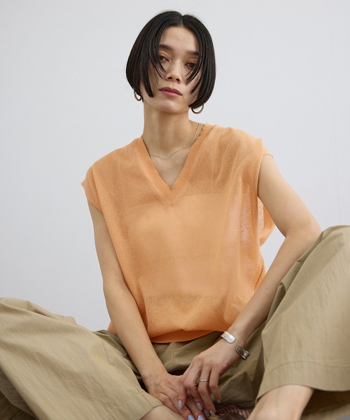 SALON adam et rope'（サロン アダム エ ロペ） ベスト ジレ コットン