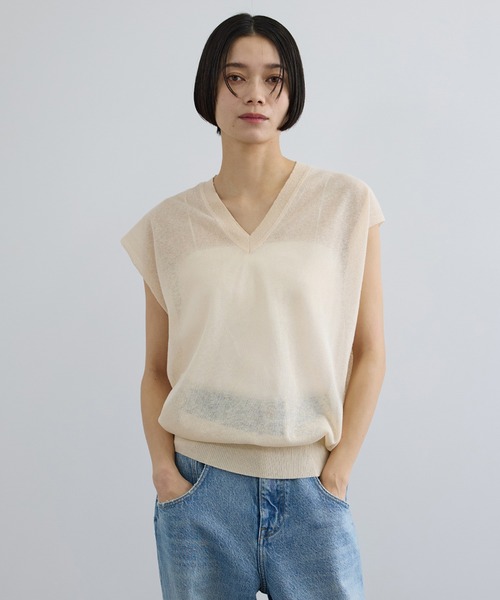 SALON adam et rope'（サロン アダム エ ロペ） ベスト ジレ コットン