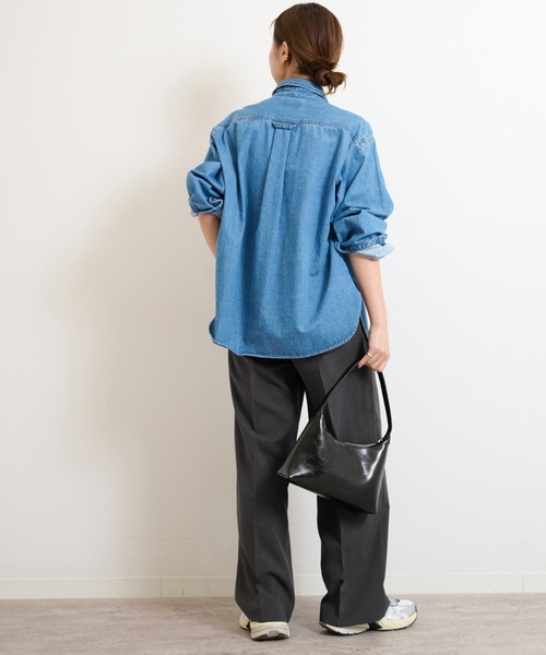 「JOURNAL STANDARD relume」 イージーパンツ 38 ネイビー レディースの画像