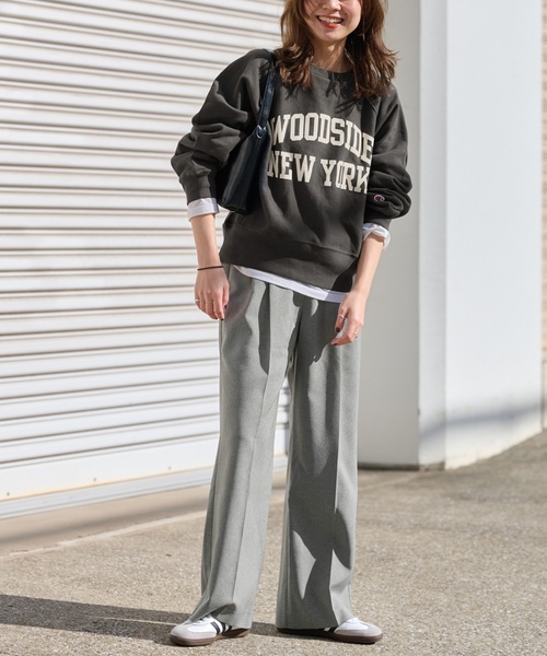 「JOURNAL STANDARD relume」 イージーパンツ 38 ネイビー レディースの画像