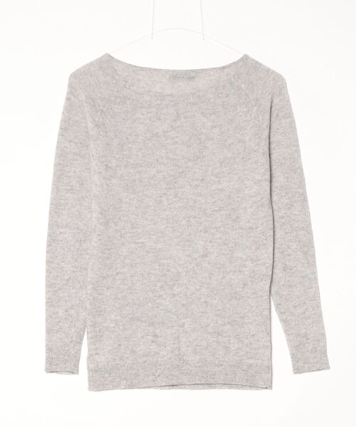 「Johnstons of Elgin」 カシミヤ 長袖ニット 34 グレー レディース_画像2