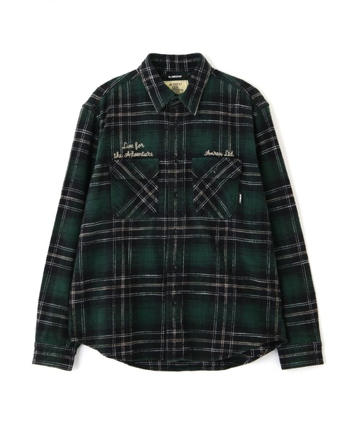 「AVIREX」 長袖シャツ LARGE ネイビー メンズの画像