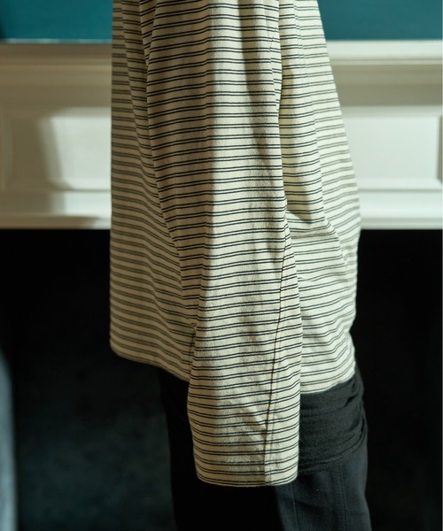 Camphor wood tシャツ MULTI BORDER L/S TEE / マルチ細ピッチボーダー