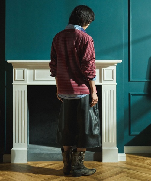 Camphor wood tシャツ MULTI BORDER L/S TEE / マルチ細ピッチボーダー