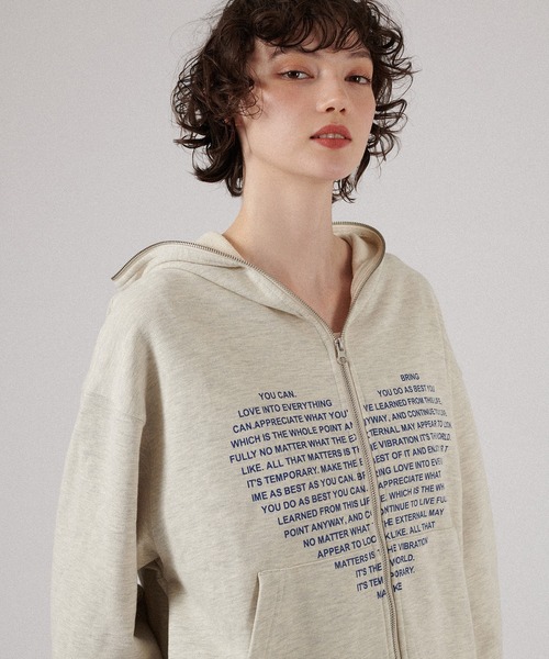 ONCILY（オンシェリー） ジップアップパーカー LARGE グレー メンズ 