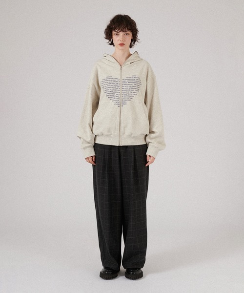 ONCILY（オンシェリー） ジップアップパーカー LARGE グレー メンズ