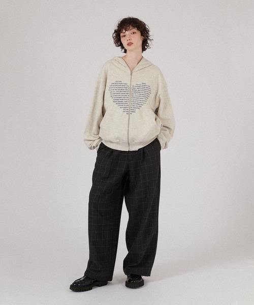 ONCILY（オンシェリー） ジップアップパーカー LARGE グレー メンズ