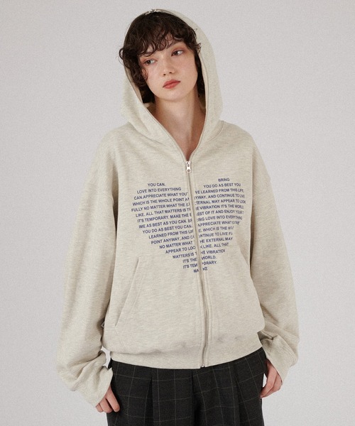 ONCILY（オンシェリー） ジップアップパーカー LARGE グレー メンズ