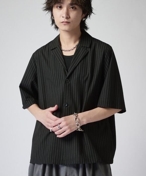 Lui's（ルイス） シャツ 半袖 ファインTR半袖シャツジャケット メンズ