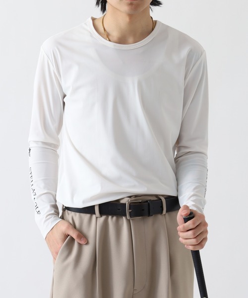 STELLA77GOLF tシャツ 接触冷感ゴルフモックネック長袖T メンズ