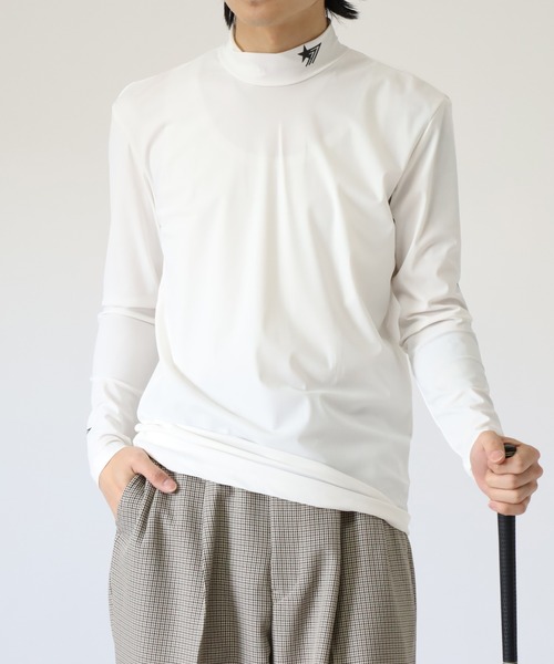 STELLA77GOLF uvカット tシャツ 接触冷感ゴルフモックネック長袖T