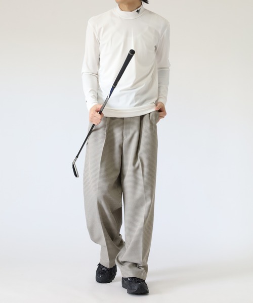 STELLA77GOLF tシャツ 接触冷感ゴルフモックネック長袖T メンズ