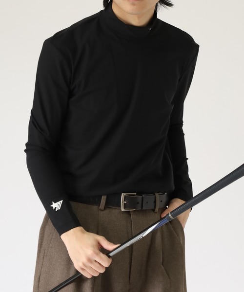 FR2GOLF 長袖モックネックシャツ STELLA77GOLF tシャツ 接触冷感ゴルフモックネック長袖T メンズ