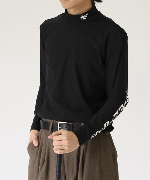 間もなく終了！新品未使用！FR2 GOLF 柄長袖　接触冷感機能 STELLA77GOLF tシャツ 接触冷感ゴルフモックネック長袖T メンズ
