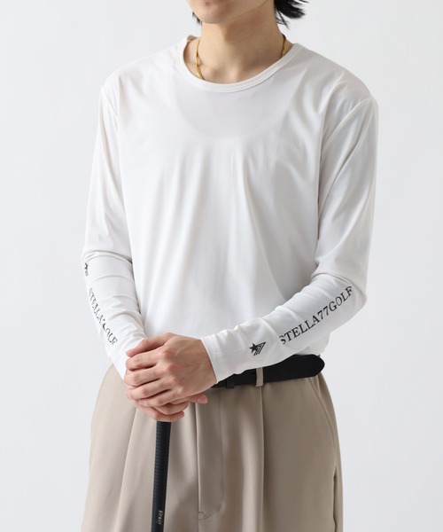 STELLA77GOLF tシャツ 接触冷感ゴルフモックネック長袖T メンズ