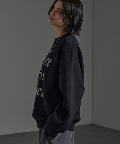 「CIYOT」 長袖ニット L グレイッシュブルー メンズ_画像7