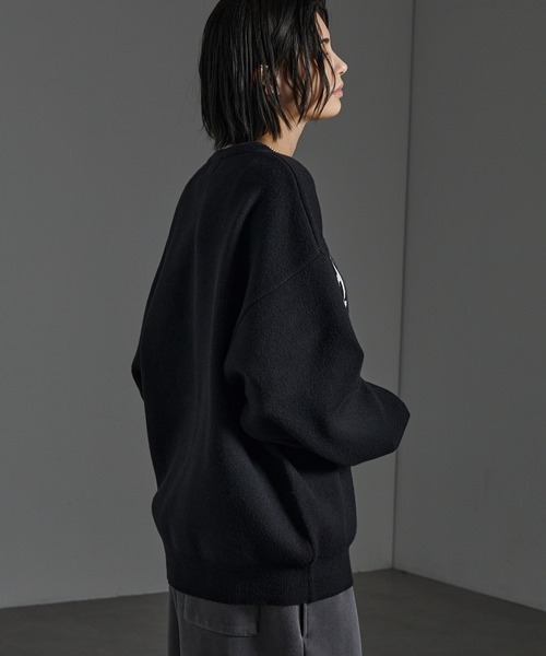 「CIYOT」 長袖ニット L グレイッシュブルー メンズ_画像8