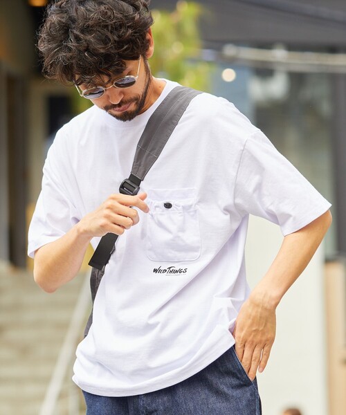 「WILD THINGS」 半袖Tシャツ LARGE アッシュグレー メンズ_画像6